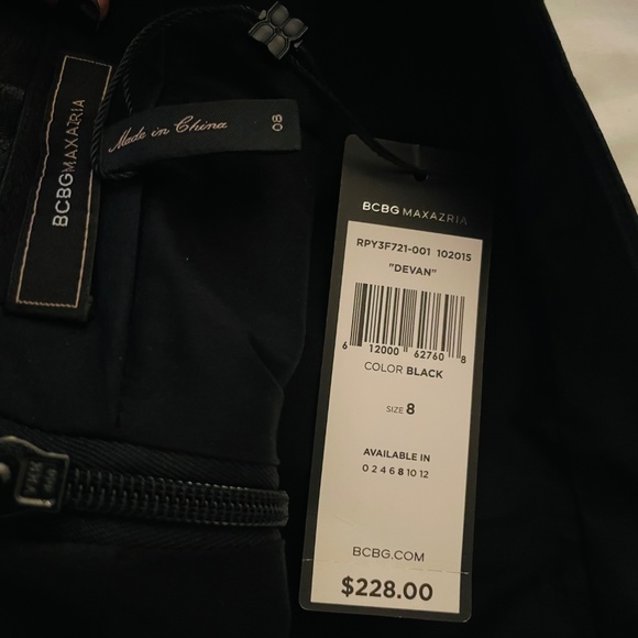 NWT bcbg Devon black faux leather mini - Picture 5 of 7